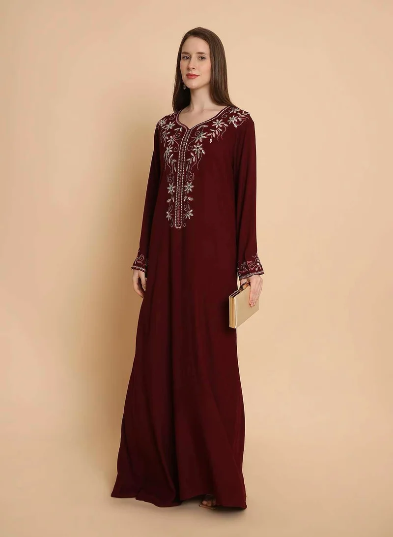 HANA & SARA Stunning Arabic Jalabiya for Special Occasions | Hand-Embroidered